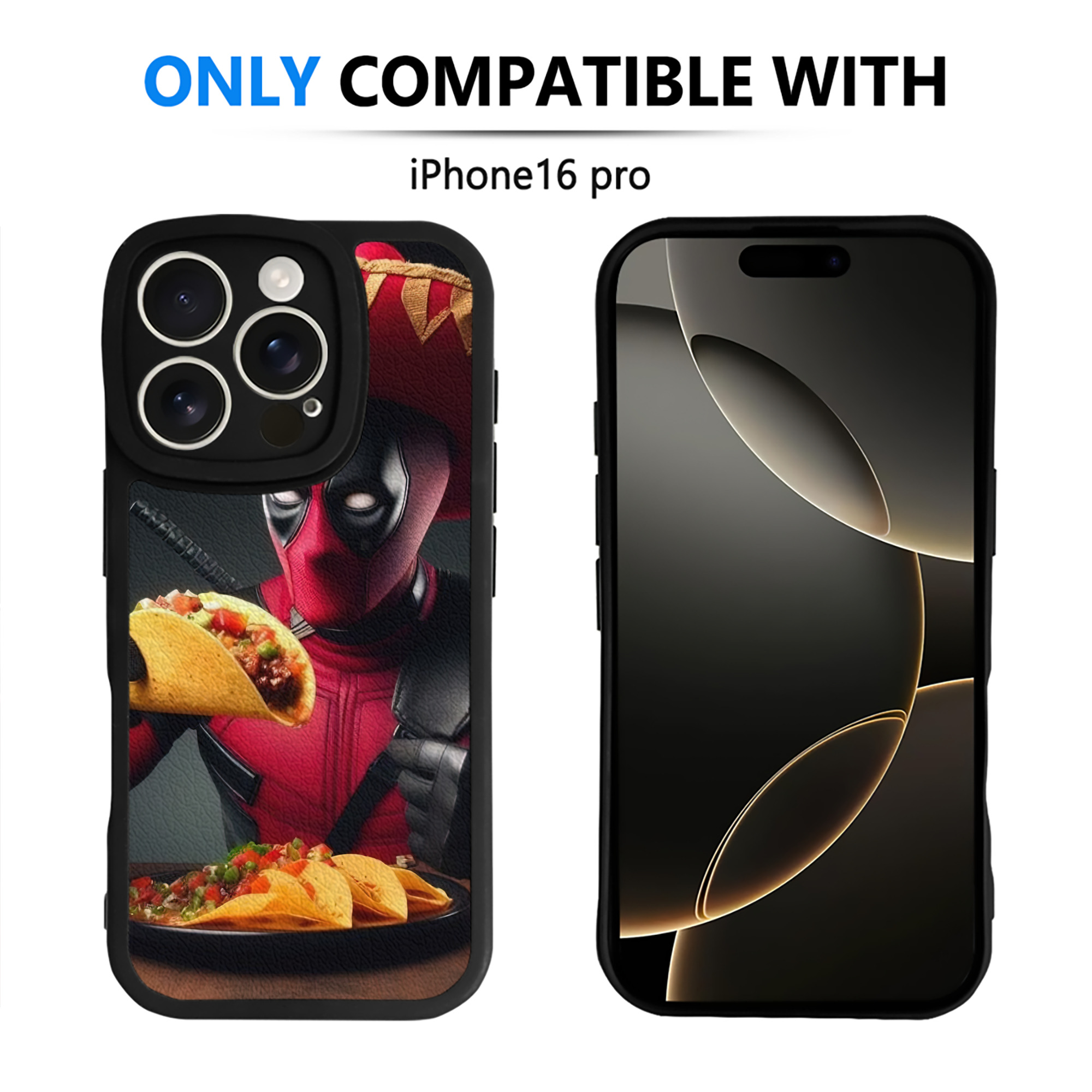 （画像用） Deadpool デッドプール 【iPhone 16シリーズ対応】シリコンスマホケース（レザー調） 材質：シリコン